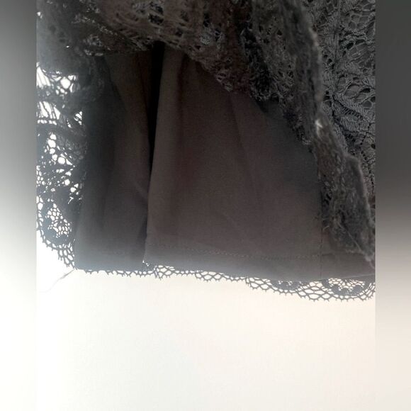 Nanette Lepore Lace Crochet Top Sz 4 Corset Peplum Blouse Dark Romantic Feminine - Picture 5 of 11